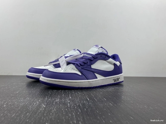 One Kick 1 JORDAN TRAVIS CUSTOM OFF-WHITE X DM7890-386 AIR SCOTT X 0725